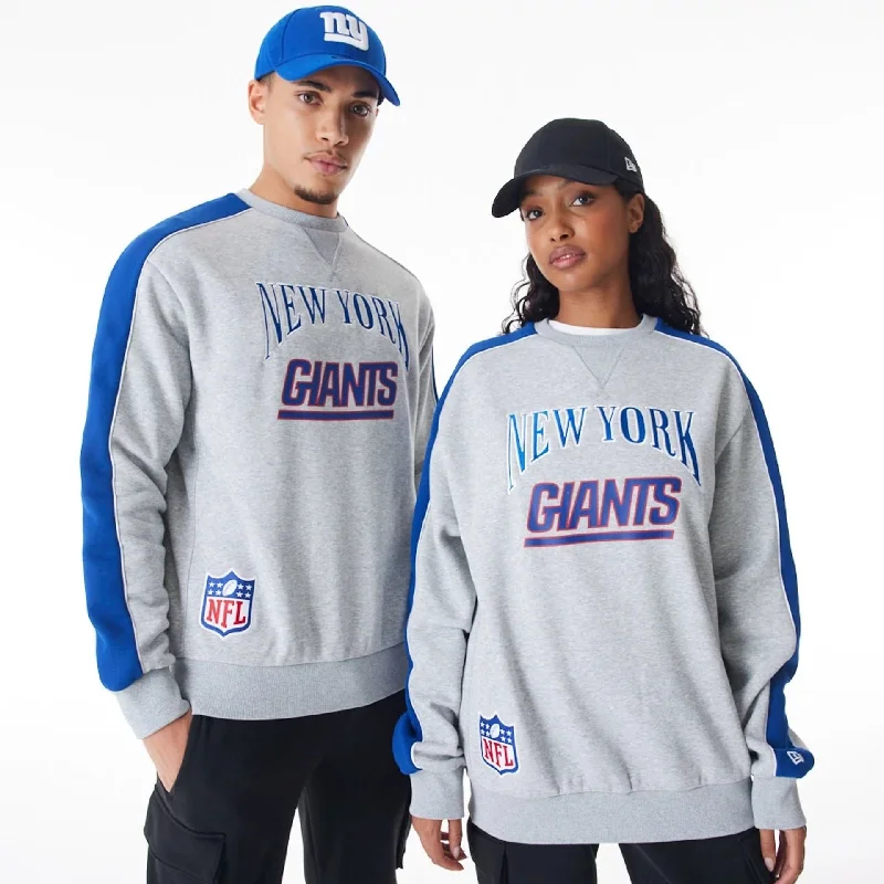 Water - resistant men hoodie for rainy days New York Giants NFL Graphic Grey Crew Neck Sweater