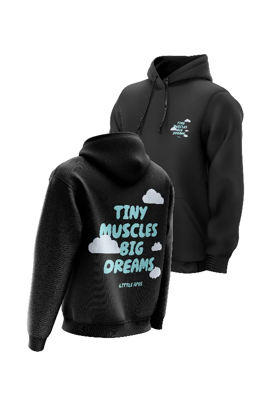 Zip - up men hoodie with multiple pockets for storage XAPE Big Dreams Hoodie - Black