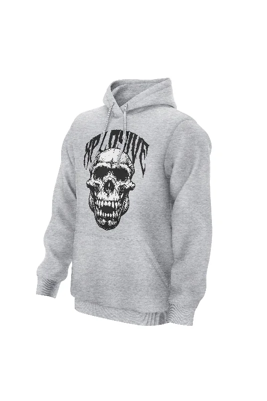 Lightweight men hoodie with mesh panels for breathability XAPE Skull V1 Hoodie - Grey Lightweight men hoodie with mesh panels for breathability XAPE Skull V1 Hoodie - Grey