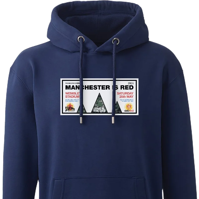 Plus - size men hoodie with a roomy fit for comfort FAC24 Manchester Is Red Hoodie