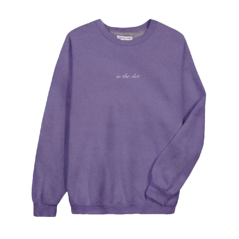 Men hoodie with a kangaroo pocket and ribbed cuffs In The Slot Embroidered Crewneck