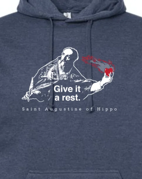 Lightweight men hoodie with mesh panels for breathability Give It a Rest - St. Augustine Hoodie Sweatshirt