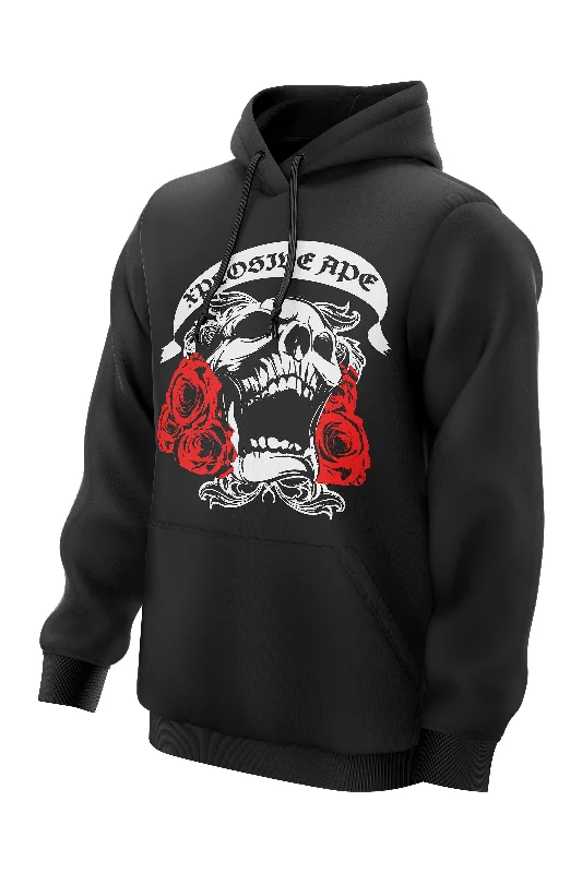 Luxury men hoodie made from cashmere - blend material XAPE Rosa Hoodie - Black