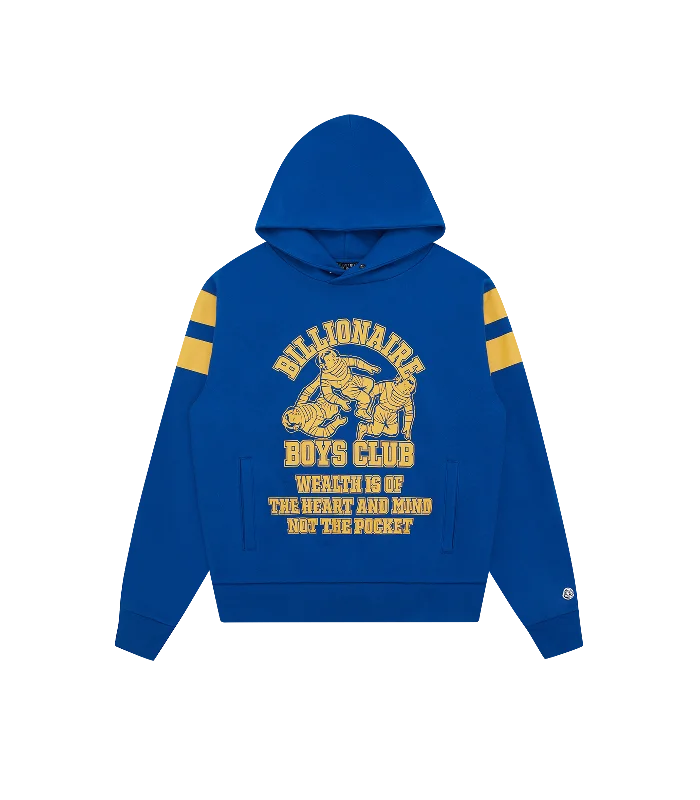 Retro - inspired men hoodie with a varsity logo TEAM ASTRO POPOVER HOOD - ROYAL BLUE