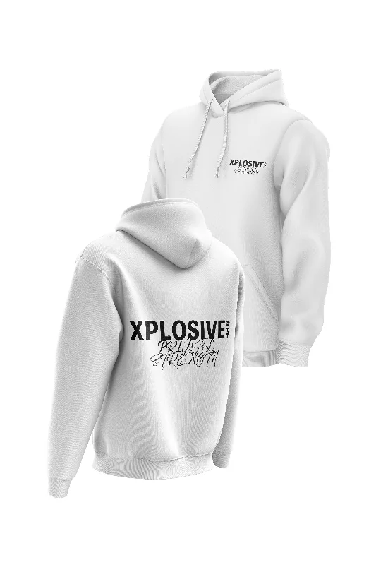 Halloween - themed men hoodie with spooky prints XAPE Primal Strength Graffiti V2 Hoodie - White