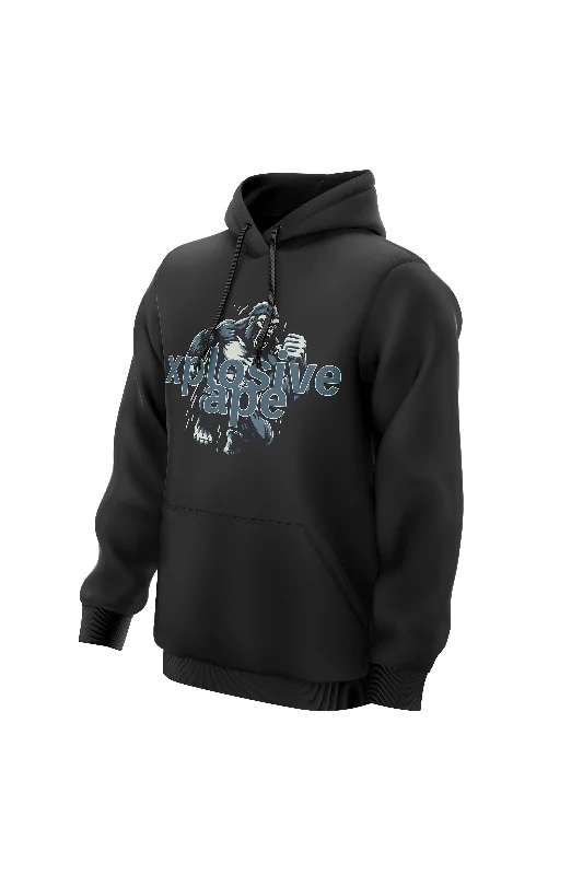 Thermal - insulated men hoodie for winter sports XAPE Fury V1 Hoodie - Black
