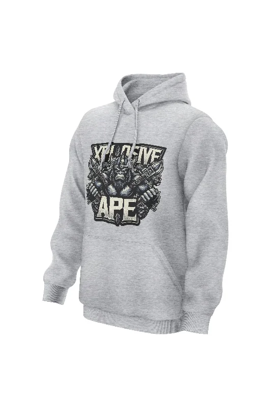 Tech - friendly men hoodie with a built - in headphone jack XAPE Berserker Hoodie - Sports Grey