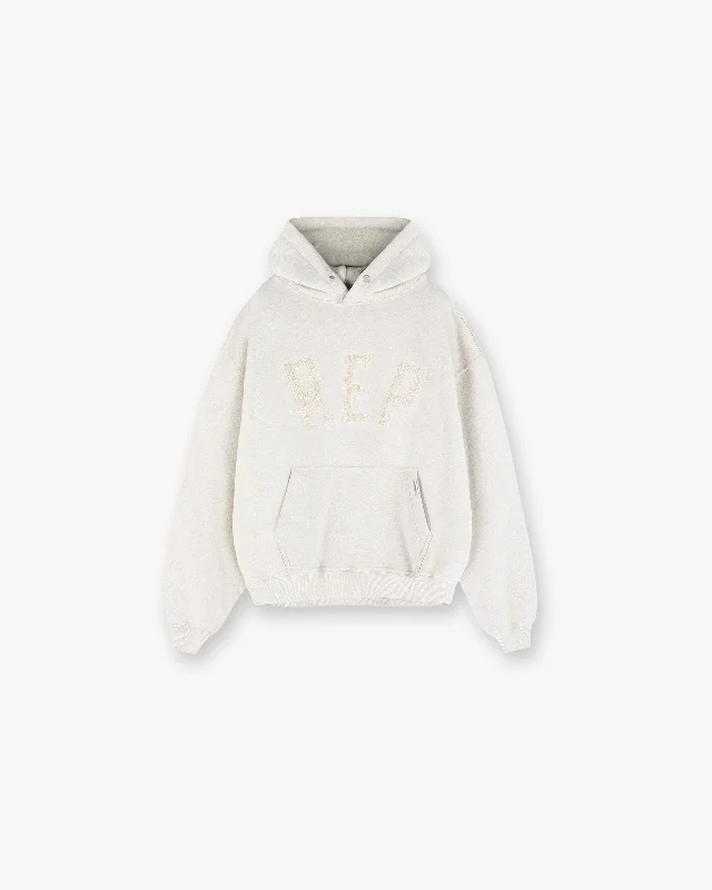 Graphic - printed men hoodie with anime motifs for otaku fans Rep Applique Hoodie - Cream Marl