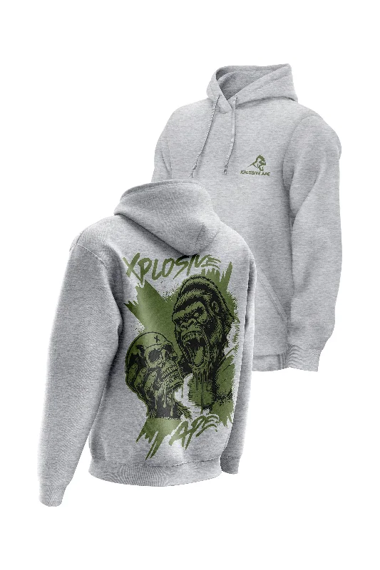Camouflage - pattern men hoodie for outdoor enthusiasts XAPE Prey Hoodie - Sports Grey