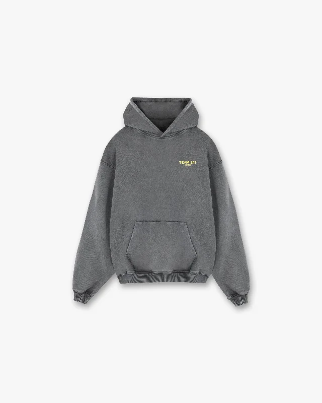 Tech - friendly men hoodie with a built - in headphone jack Team 247 Oversized Hoodie - Pewter Lemon