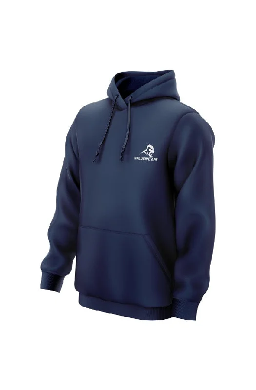 Luxury men hoodie made from cashmere - blend material XAPE Essential Hoodie - Navy