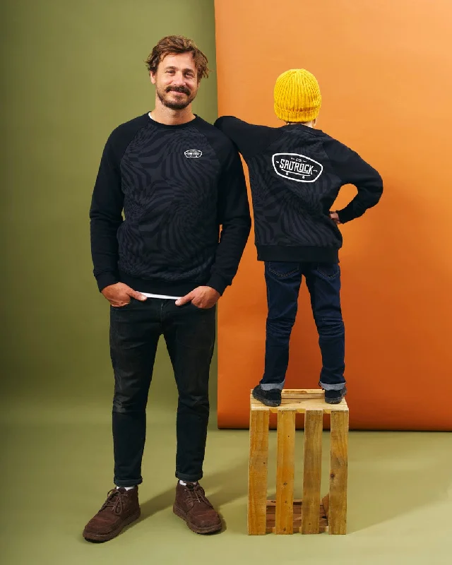 Slim - fit men hoodie to pair with skinny jeans Grip It - Kids Crew Neck Sweat - Black