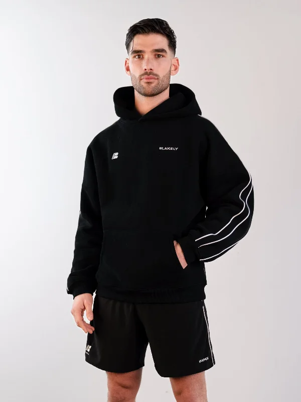 Slim - fit men hoodie to pair with skinny jeans Apex Pro Relaxed Hoodie - Black