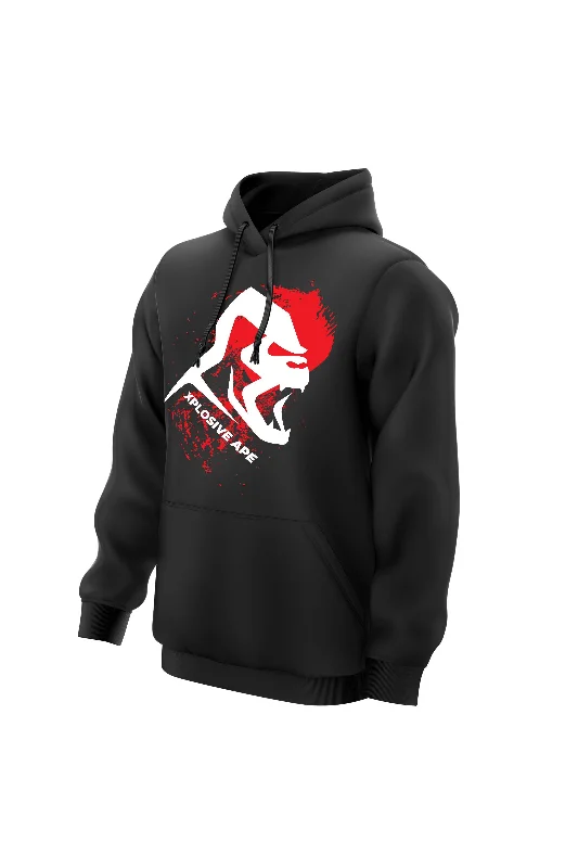 Men hoodie for gym workouts with moisture - wicking technology XAPE Brush Hoodie - Black