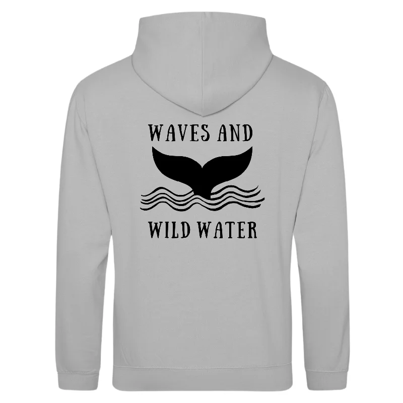 Fleece - lined men hoodie for extreme cold weather 'WAVES' Grey Mist Unisex Hoodie