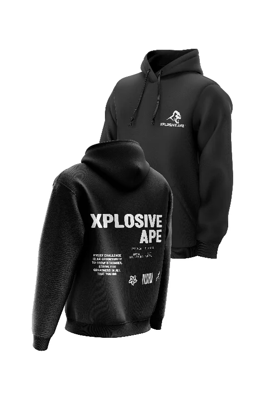 Thermal - insulated men hoodie for winter sports XAPE Challenge Opportunity V2 Hoodie - Black Thermal - insulated men hoodie for winter sports XAPE Challenge Opportunity V2 Hoodie - Black