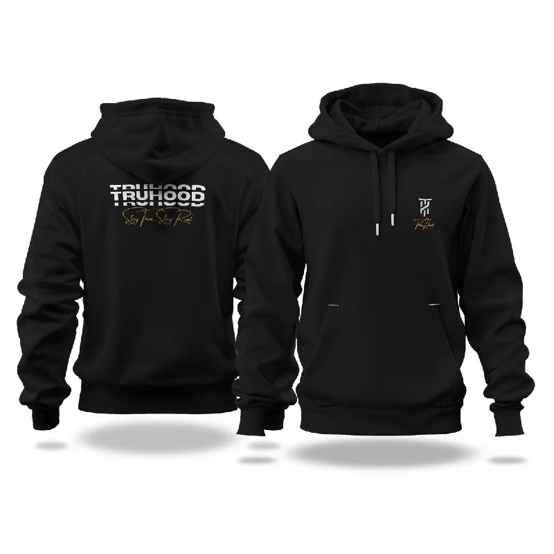 Slim - fit men hoodie to pair with skinny jeans Premium Black Hoodie: Embroidered OG Design with Screen Print | Men's Streetwear