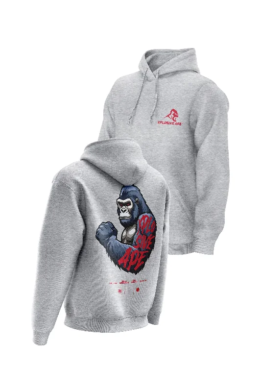 Graphic - printed men hoodie with anime motifs for otaku fans XAPE Powerhouse V1 Hoodie - Grey Graphic - printed men hoodie with anime motifs for otaku fans XAPE Powerhouse V1 Hoodie - Grey
