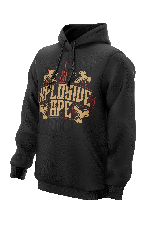 Tech - friendly men hoodie with a built - in headphone jack XAPE 'Oilslick' Hoodie - Black Tech - friendly men hoodie with a built - in headphone jack XAPE 'Oilslick' Hoodie - Black