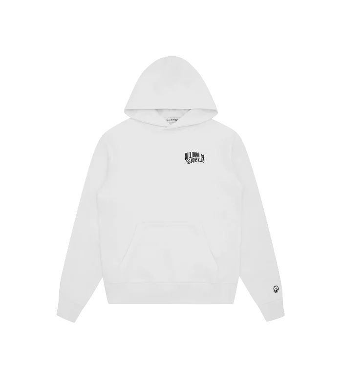 Oversized men hoodie with dropped shoulders for a streetwear look SMALL ARCH LOGO POPOVER HOOD - WHITE Oversized men hoodie with dropped shoulders for a streetwear look SMALL ARCH LOGO POPOVER HOOD - WHITE