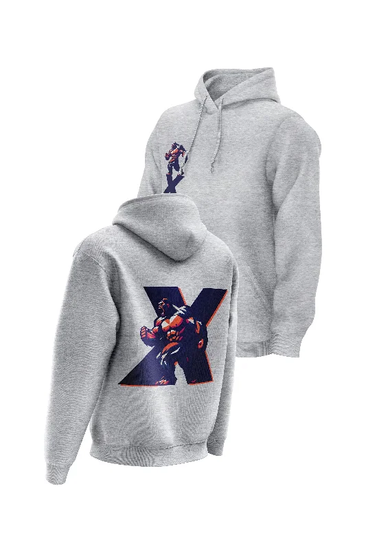 Men hoodie with a drawstring hood and adjustable hem XAPE Charge Hoodie - Grey