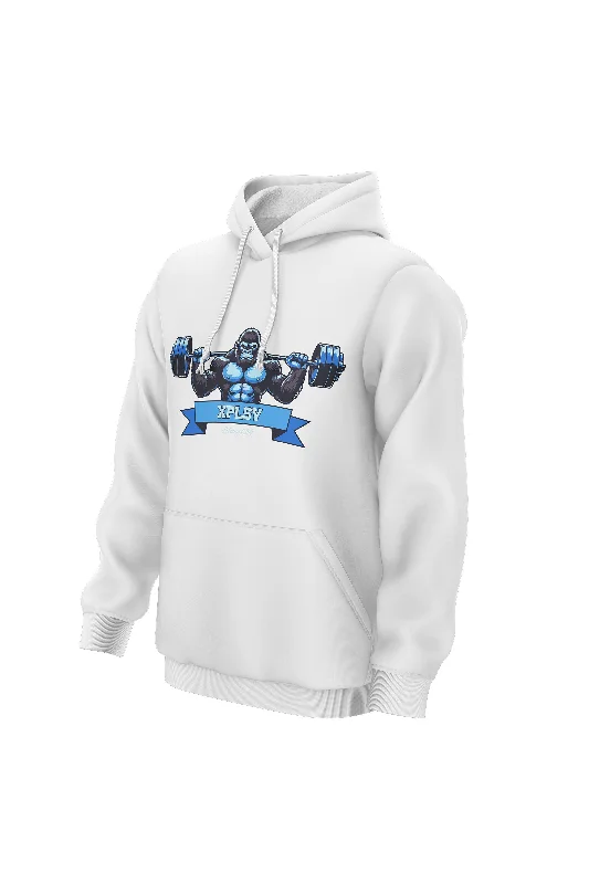 Lightweight men hoodie with mesh panels for breathability XAPE Lifting Club V4 Hoodie - White Lightweight men hoodie with mesh panels for breathability XAPE Lifting Club V4 Hoodie - White