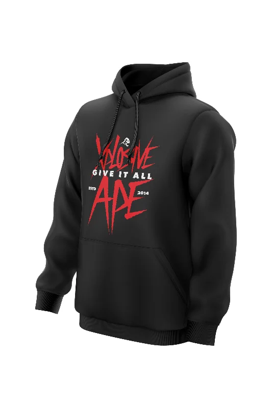 Organic cotton men hoodie for a sustainable and soft feel XAPE Apevolution Hoodie - Black