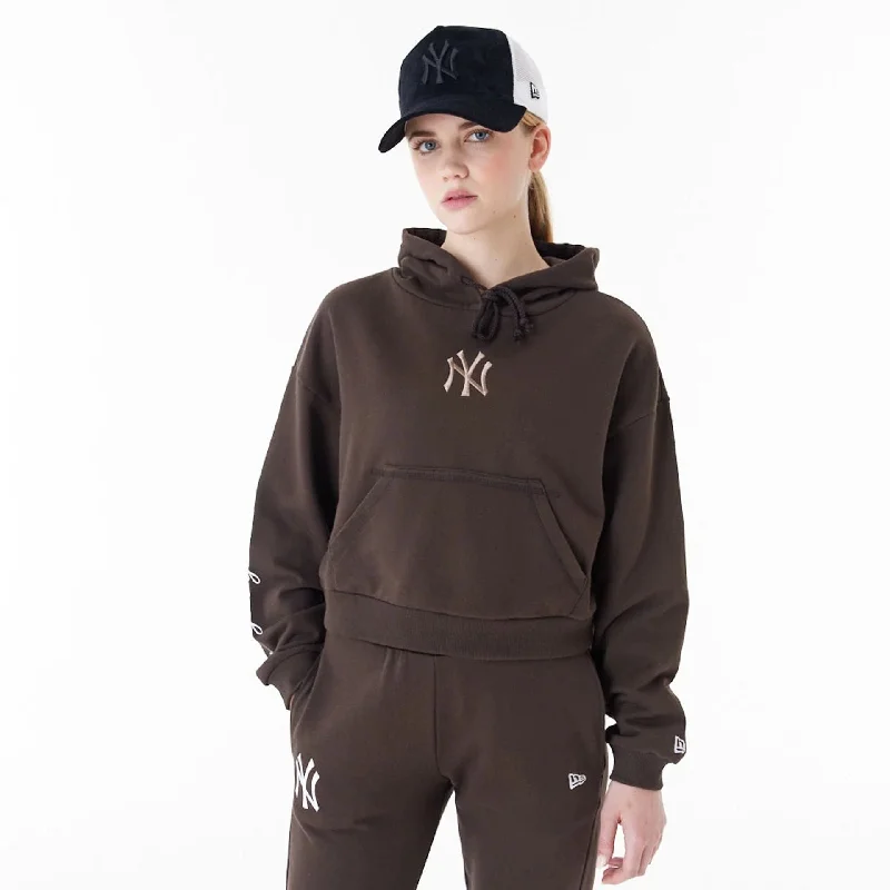 Camouflage - pattern men hoodie for outdoor enthusiasts New York Yankees MLB Lifestyle Brown Womens Crop Pullover Hoodie Camouflage - pattern men hoodie for outdoor enthusiasts New York Yankees MLB Lifestyle Brown Womens Crop Pullover Hoodie