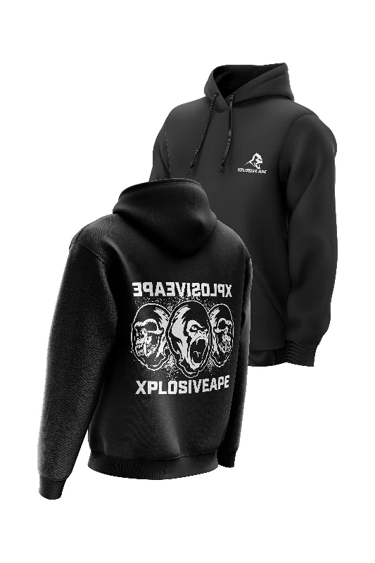Camouflage - pattern men hoodie for outdoor enthusiasts XAPE De-Evolve Hoodie - Black Camouflage - pattern men hoodie for outdoor enthusiasts XAPE De-Evolve Hoodie - Black