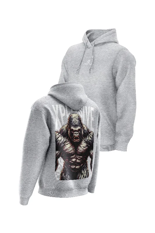 Tech - friendly men hoodie with a built - in headphone jack XAPE Dominance Hoodie - Grey
