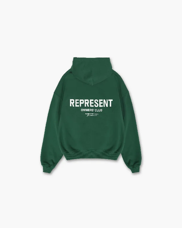 Thermal - insulated men hoodie for winter sports Represent Owners Club Hoodie - Racing Green