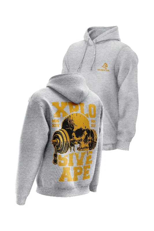 Fleece - lined men hoodie for extreme cold weather XAPE Locker Room Hoodie - Sports Grey