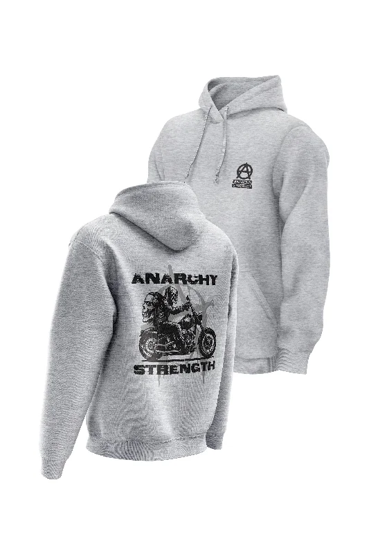Men hoodie with a kangaroo pocket and ribbed cuffs AS Chaos Cruiser Hoodie - Sports Grey