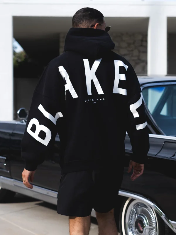Slim - fit men hoodie to pair with skinny jeans Idris Oversized Hoodie - Black