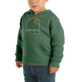 Retro - inspired men hoodie with a varsity logo Youth Long Sleeve Graphic Sweatshirt - Cilantro