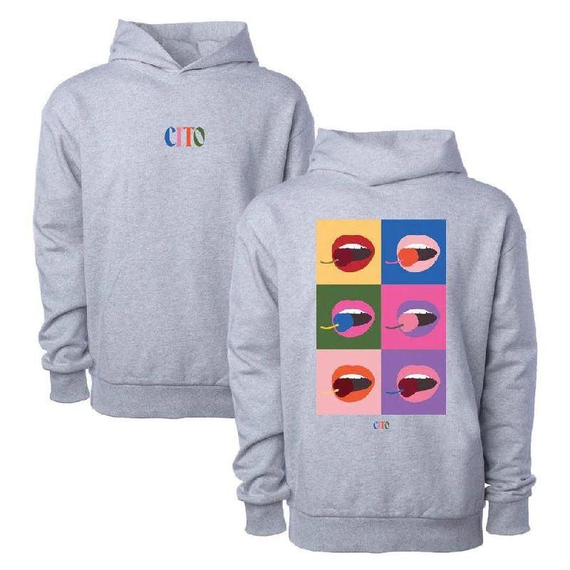 Organic cotton men hoodie for a sustainable and soft feel Chicks In The Office Lips Hoodie