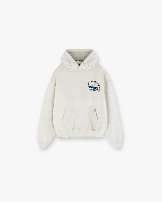Thermal - insulated men hoodie for winter sports Out Of The Shadows Hoodie - Cream Marl