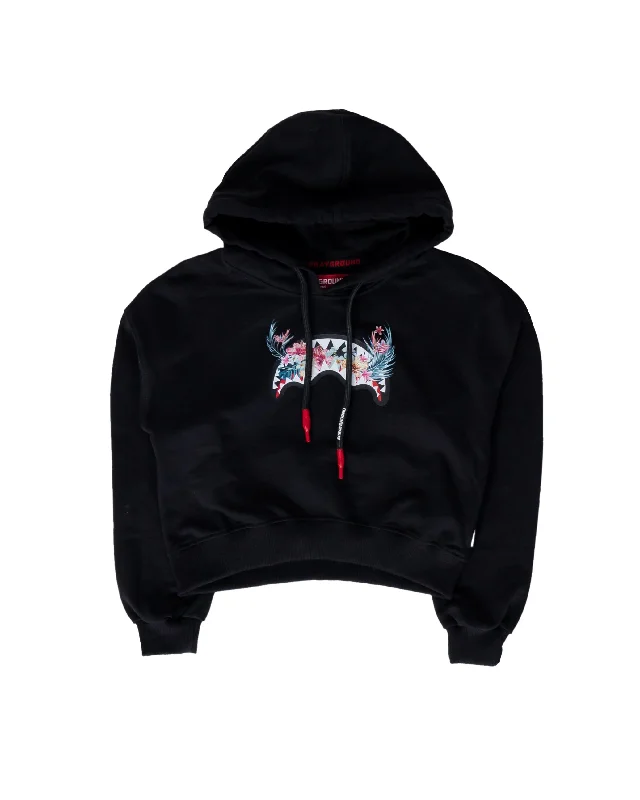 Men hoodie with a detachable hood for versatility Blossom Sharks Hoodie Girl