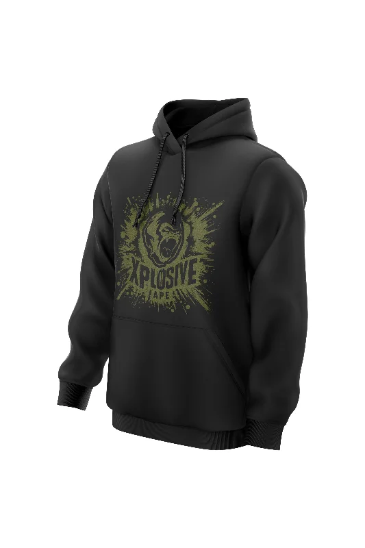 Fleece - lined men hoodie for extreme cold weather XAPE Blast Hoodie - Black
