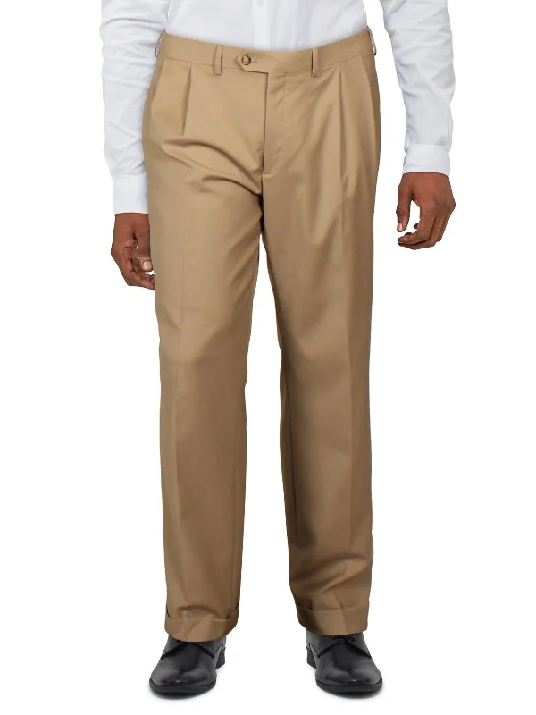 Mens Wool Blend Classic Fit Suit Pants