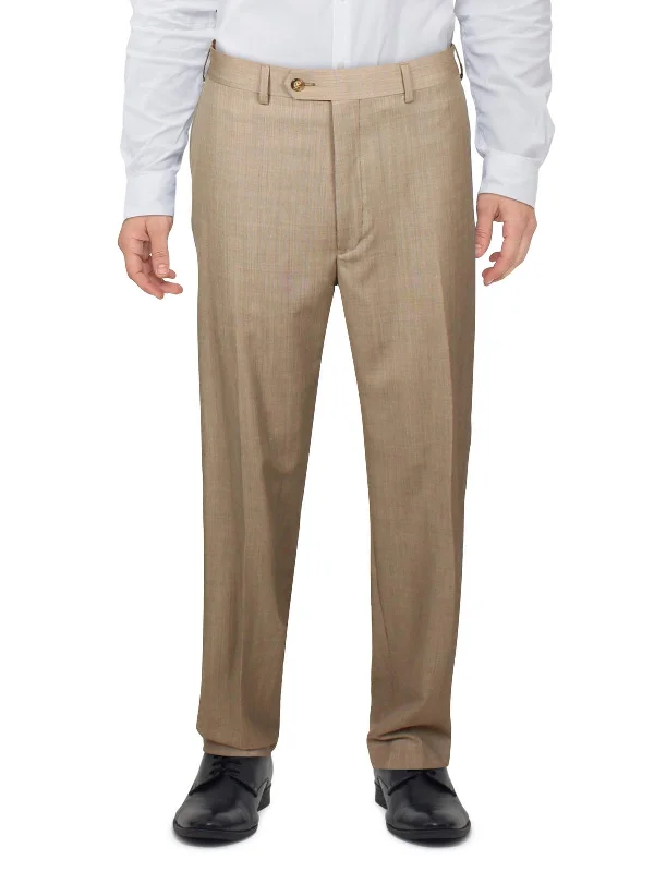 Mens Wool Blend Classic Fit Suit Pants