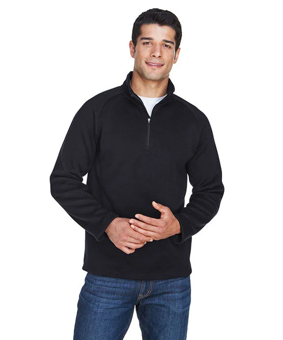 Men's quarter - zip with UV protection for outdoor useDG792 - Devon & Jones Adult Bristol Sweater Fleece Quarter-Zip | Black Men's quarter - zip with UV protection for outdoor useDG792 - Devon & Jones Adult Bristol Sweater Fleece Quarter-Zip | Black