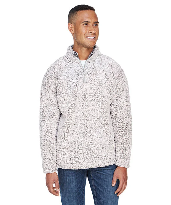 JA8454 - J America Adult Epic Sherpa Quarter-Zip | Oatmeal Heather