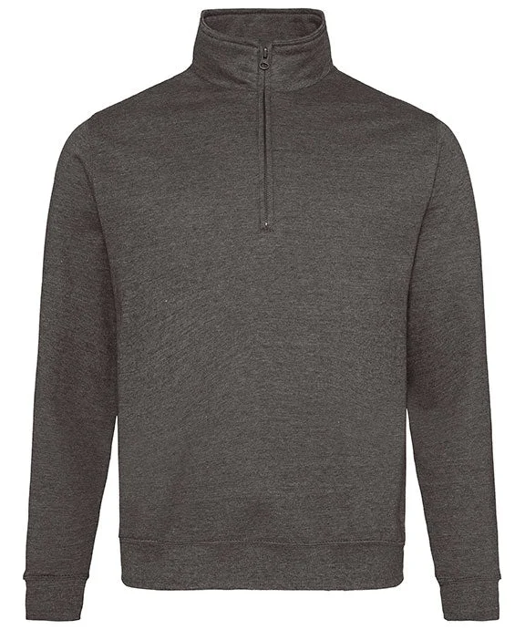 JHA046 - Just Hoods By AWDis Unisex Sophomore Quarter-Zip Fleece | Charcoal