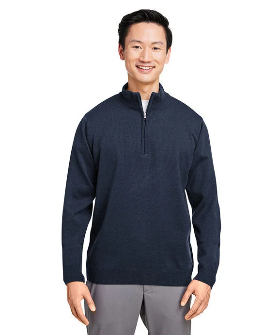 Men's quarter - zip for outdoor events like hiking​M421 - Harriton Unisex Pilbloc™ Quarter-Zip Sweater | Dark Navy