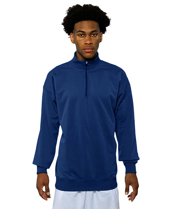 Merino wool men's quarter - zip for warmth and softnessN4282 - A4 Adult Sprint Fleece Quarter-Zip | Navy Merino wool men's quarter - zip for warmth and softnessN4282 - A4 Adult Sprint Fleece Quarter-Zip | Navy