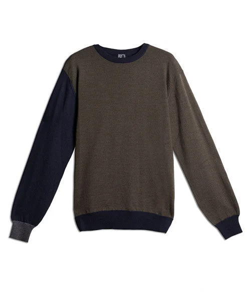 Men's knit tops with a back - yoke for a structured look​Diver Merino Moss