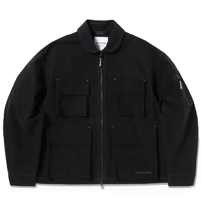Checkered men jackets in a plaid pattern for a preppy appearanceAnd Wander C/PE Twill Field Jacket Black Checkered men jackets in a plaid pattern for a preppy appearanceAnd Wander C/PE Twill Field Jacket Black
