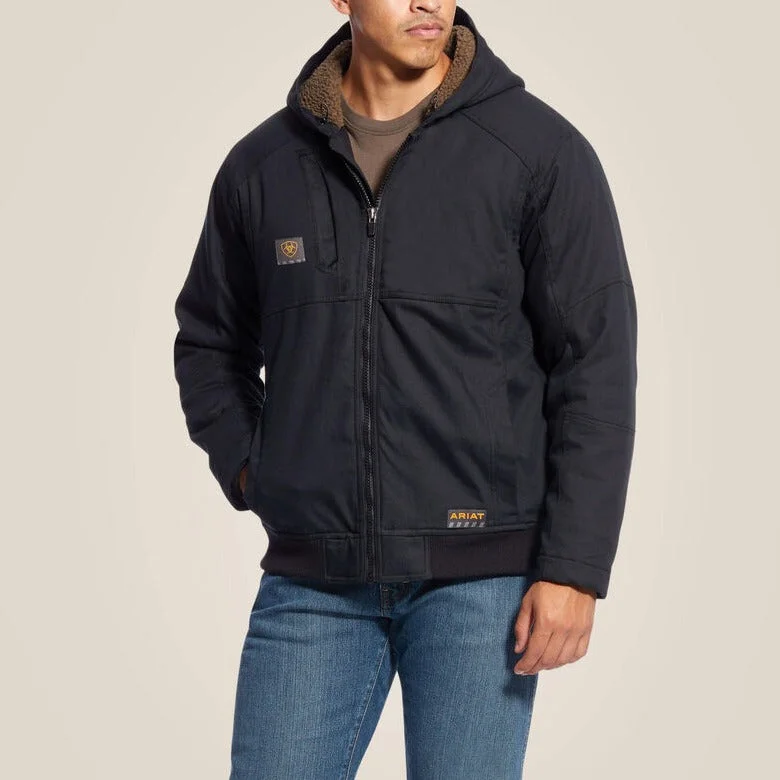 Down - filled men jackets in bright colors for winter fashionAriat Men's Black Rebar DuraCanvas Jacket Down - filled men jackets in bright colors for winter fashionAriat Men's Black Rebar DuraCanvas Jacket