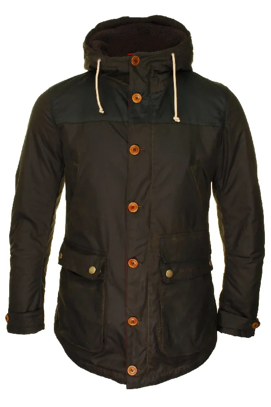 Men jackets with a hidden interior pocket for secure storageBarbour Men's Waxed Cotton Game Parka Jacket Men jackets with a hidden interior pocket for secure storageBarbour Men's Waxed Cotton Game Parka Jacket
